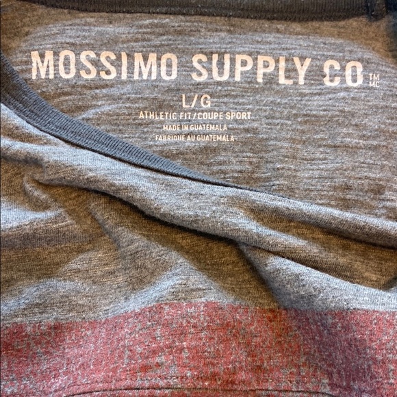 Men’s Gray Three-Quarter Length Sleeve Shirt with Stripes - Picture 3 of 6